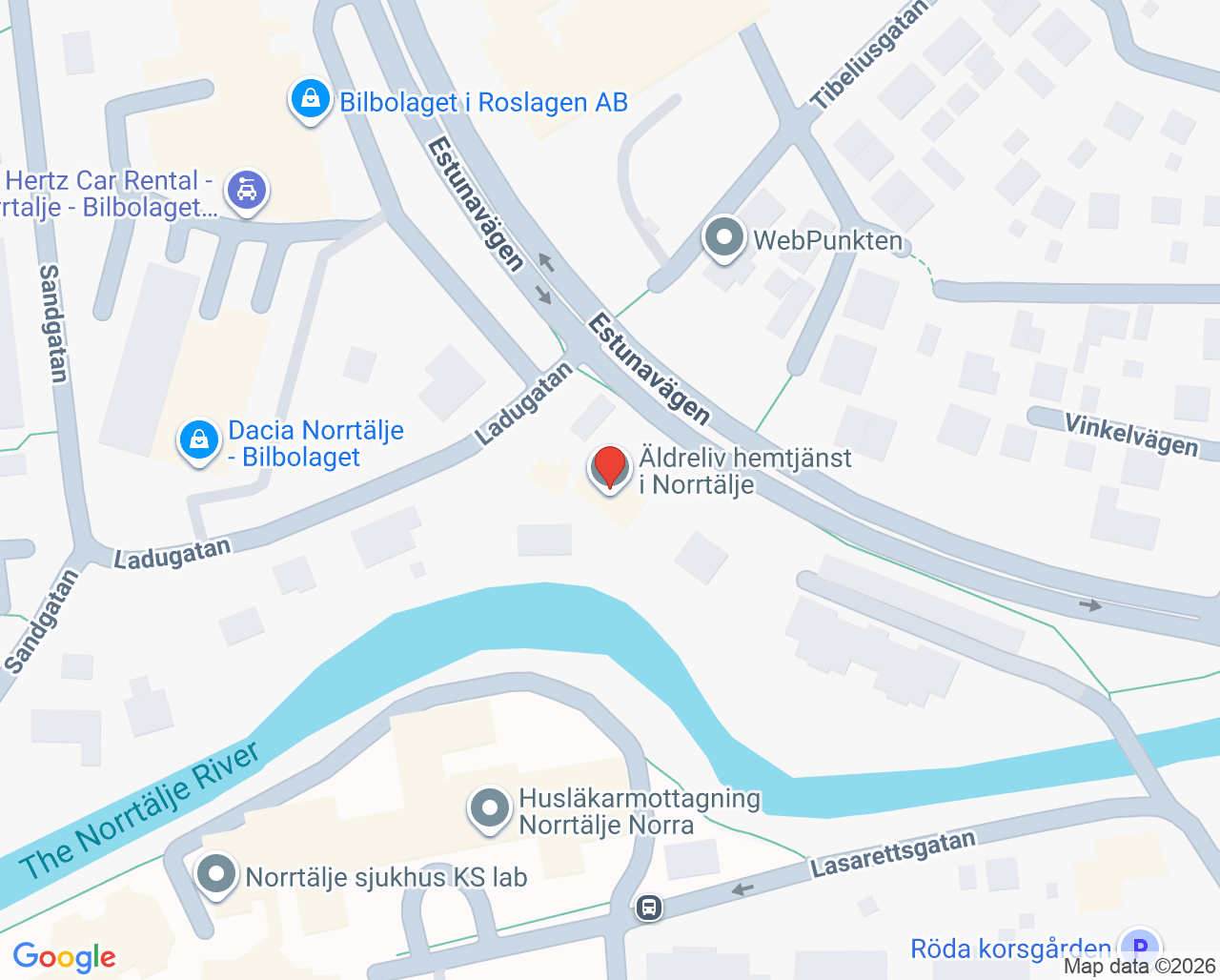 Karta till Äldreliv i Stockholm, Norrtälje