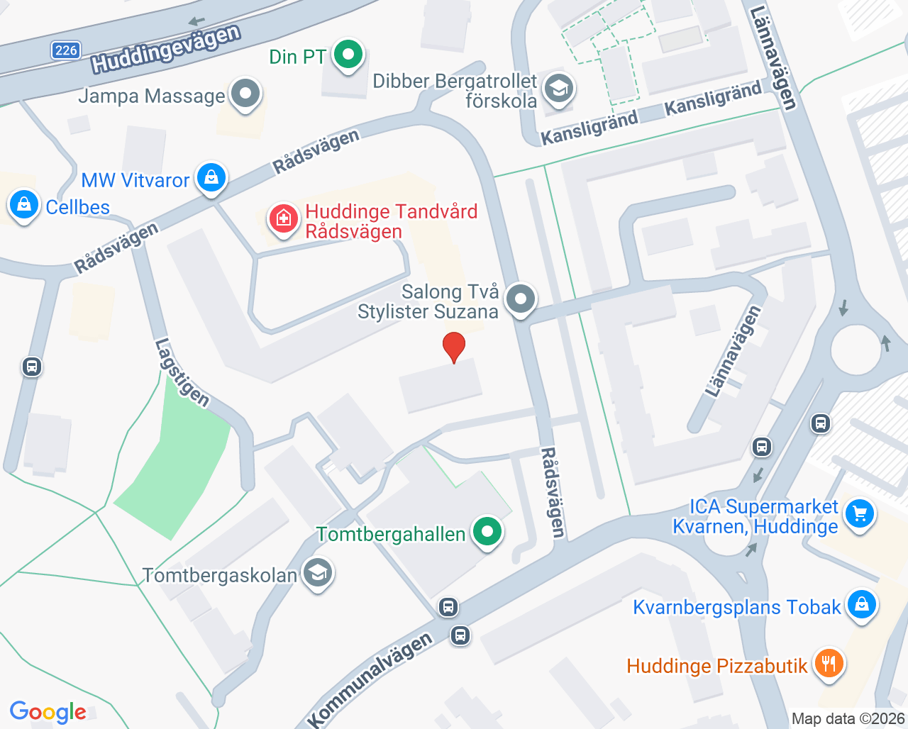 Karta till Tomtberga tandhälsa