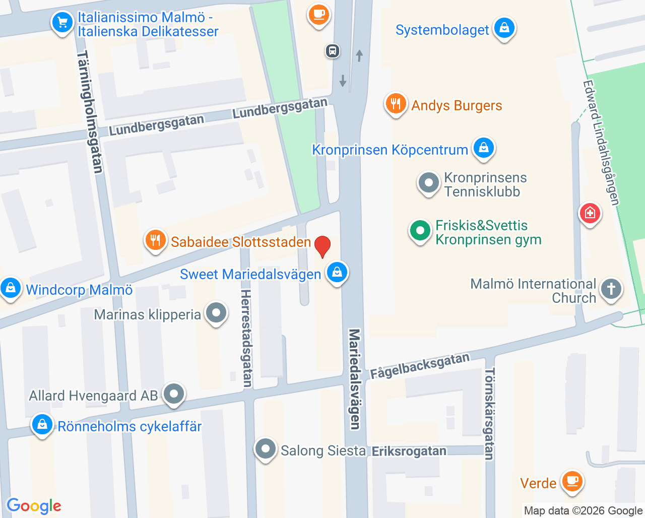 Karta till Tandläkare Anders Falk, Malmö