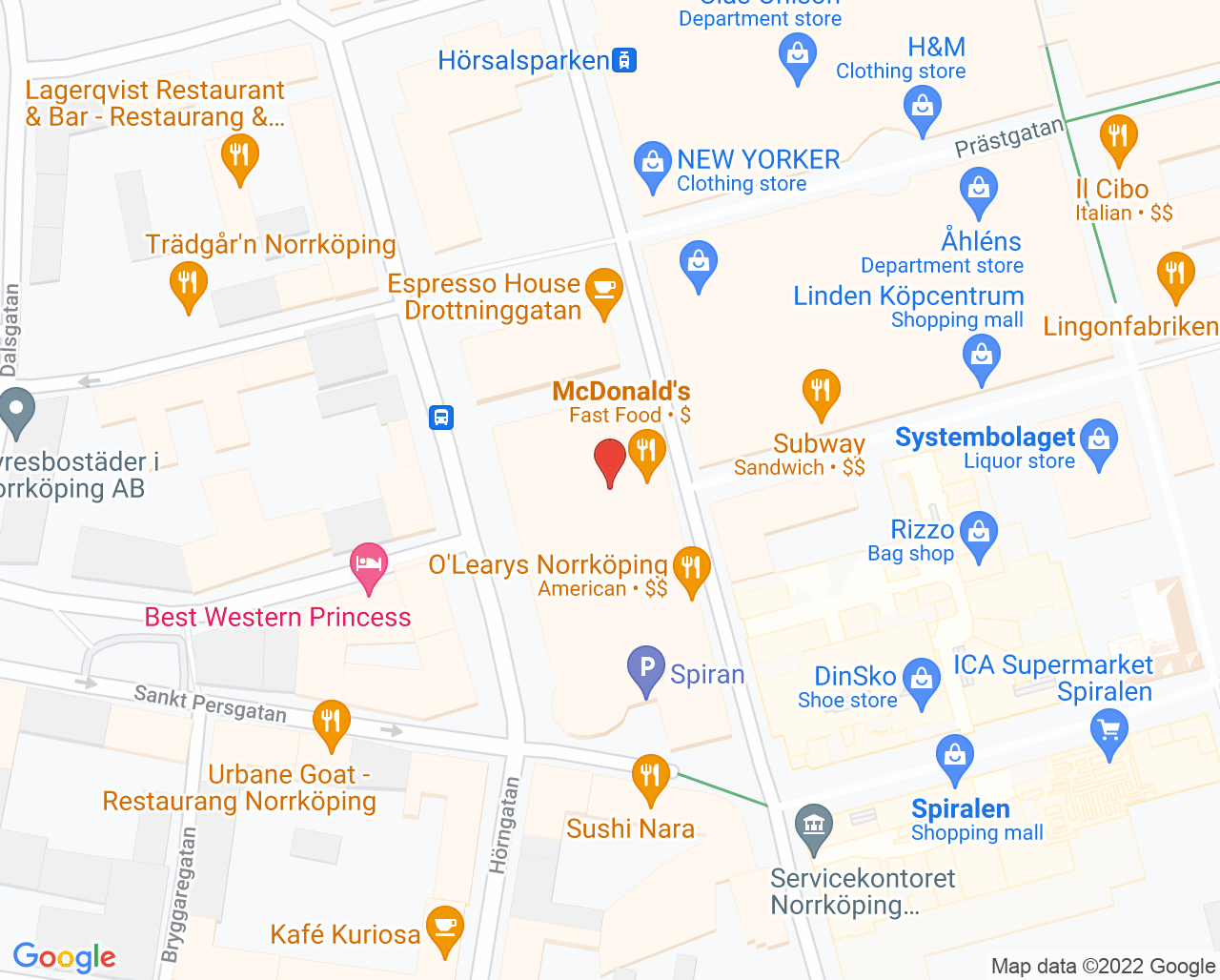 Karta till Kry Vårdcentral Spiran