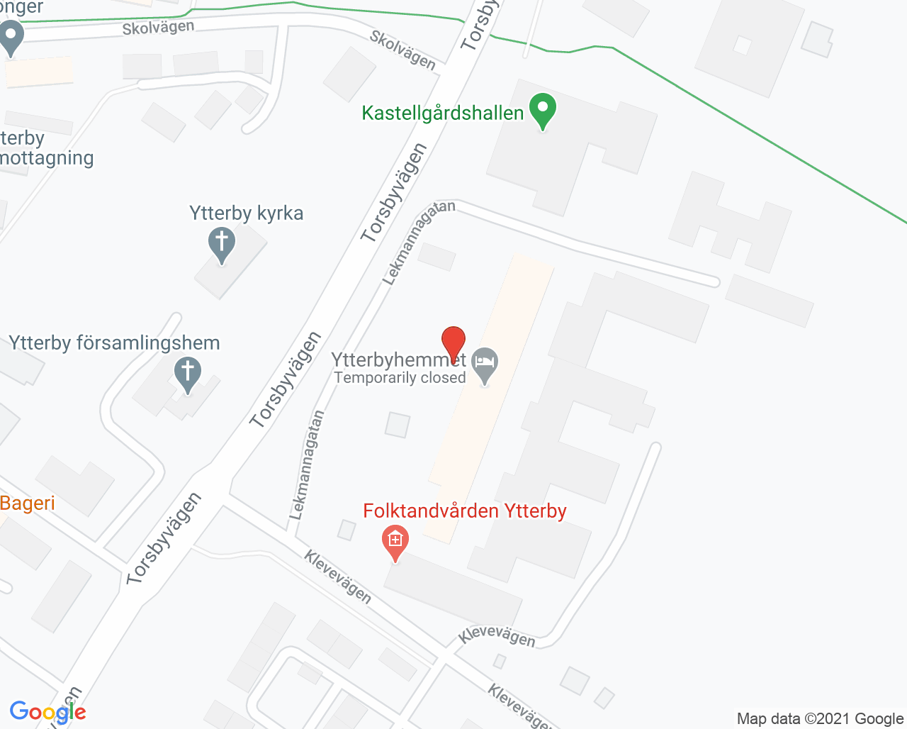 Karta till Folktandvården Ytterby, Ytterby