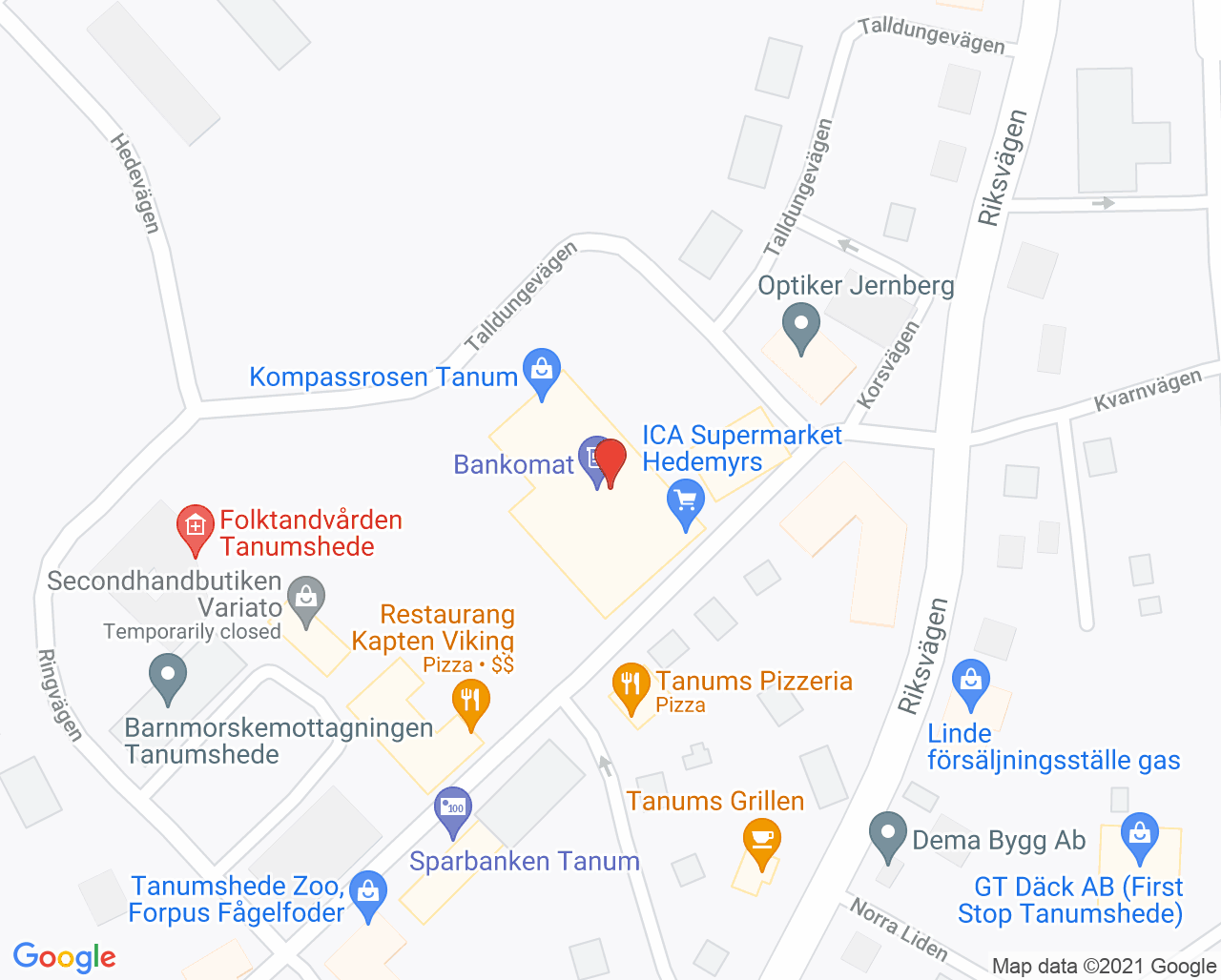 Karta till Kvarterskliniken Tanum, Tanumshede