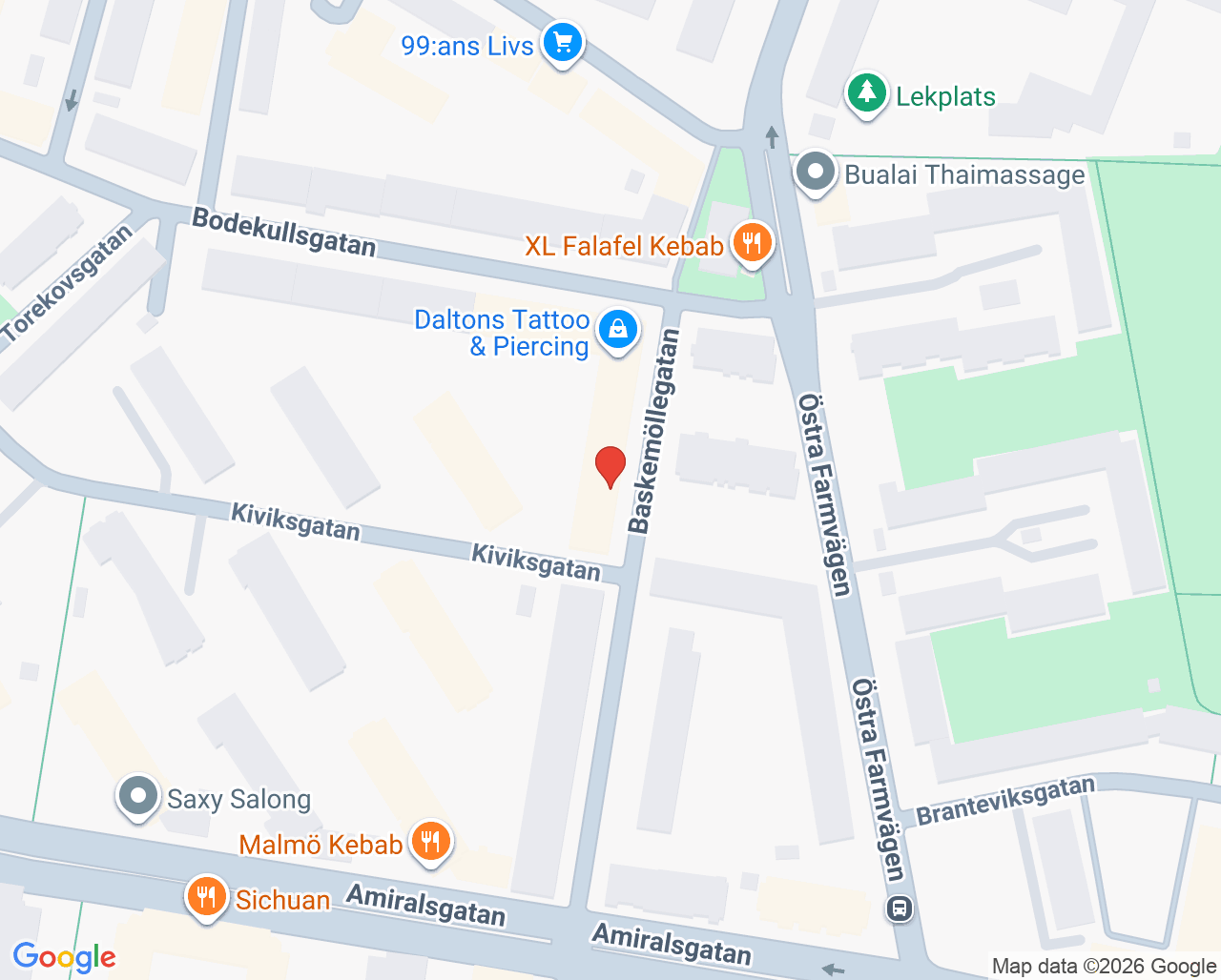 Karta till Psoriasisförbundet Malmö-Vellinge lokalavdelning, Malmö