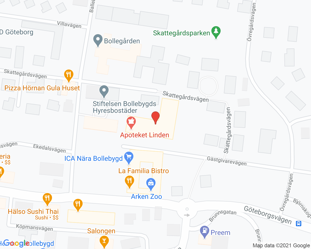 Karta till Folktandvården Bollebygd, Bollebygd