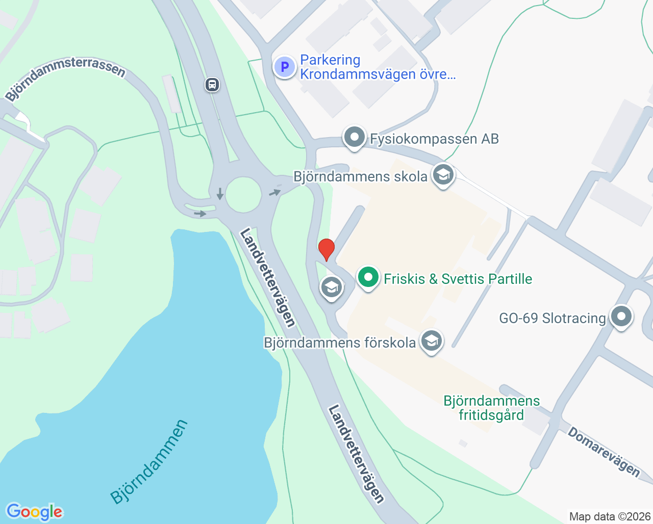 Karta till Fysiokompassen AB  Kim Olausson, Partille