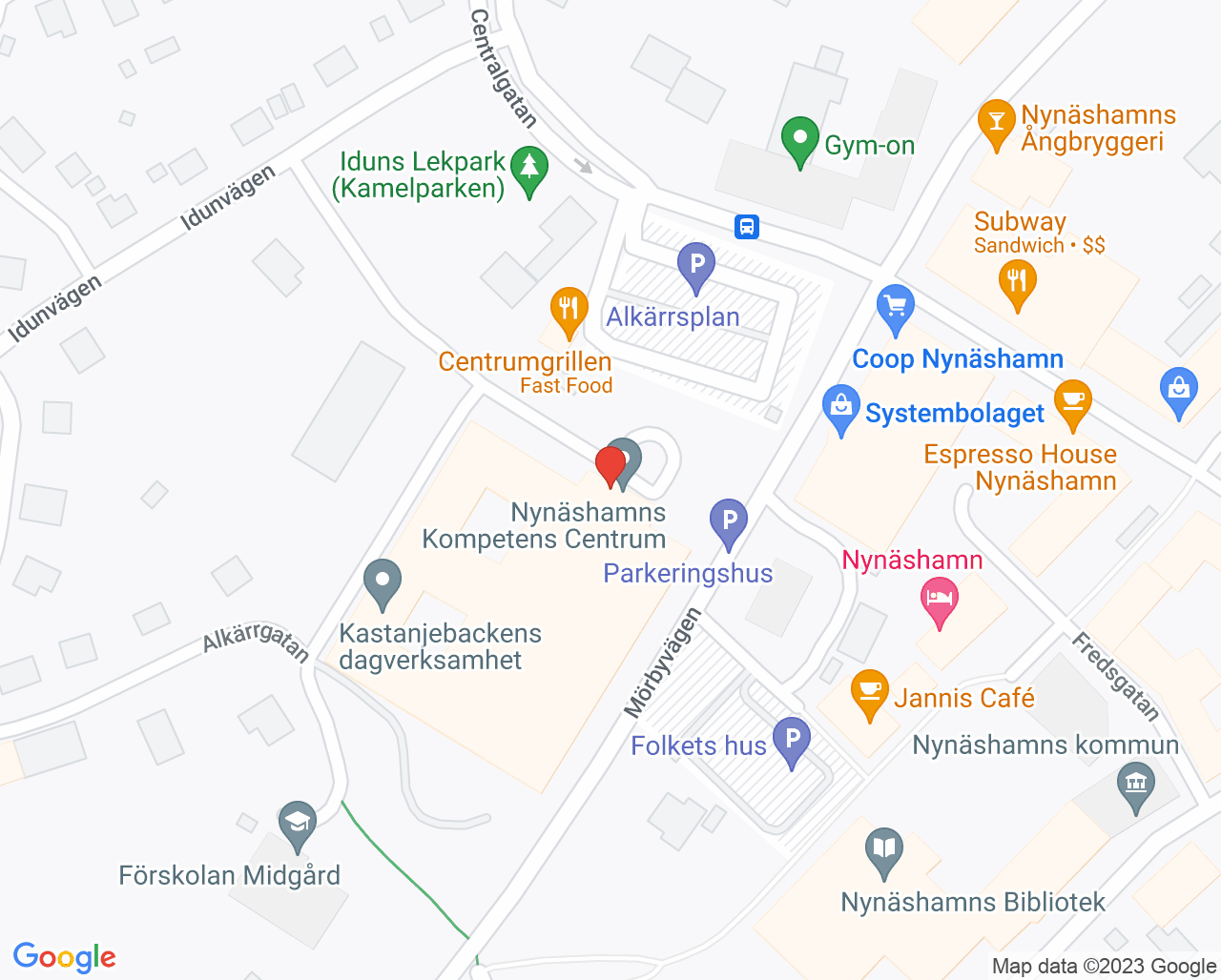 Karta till WeMind Psykiatri Nynäshamn