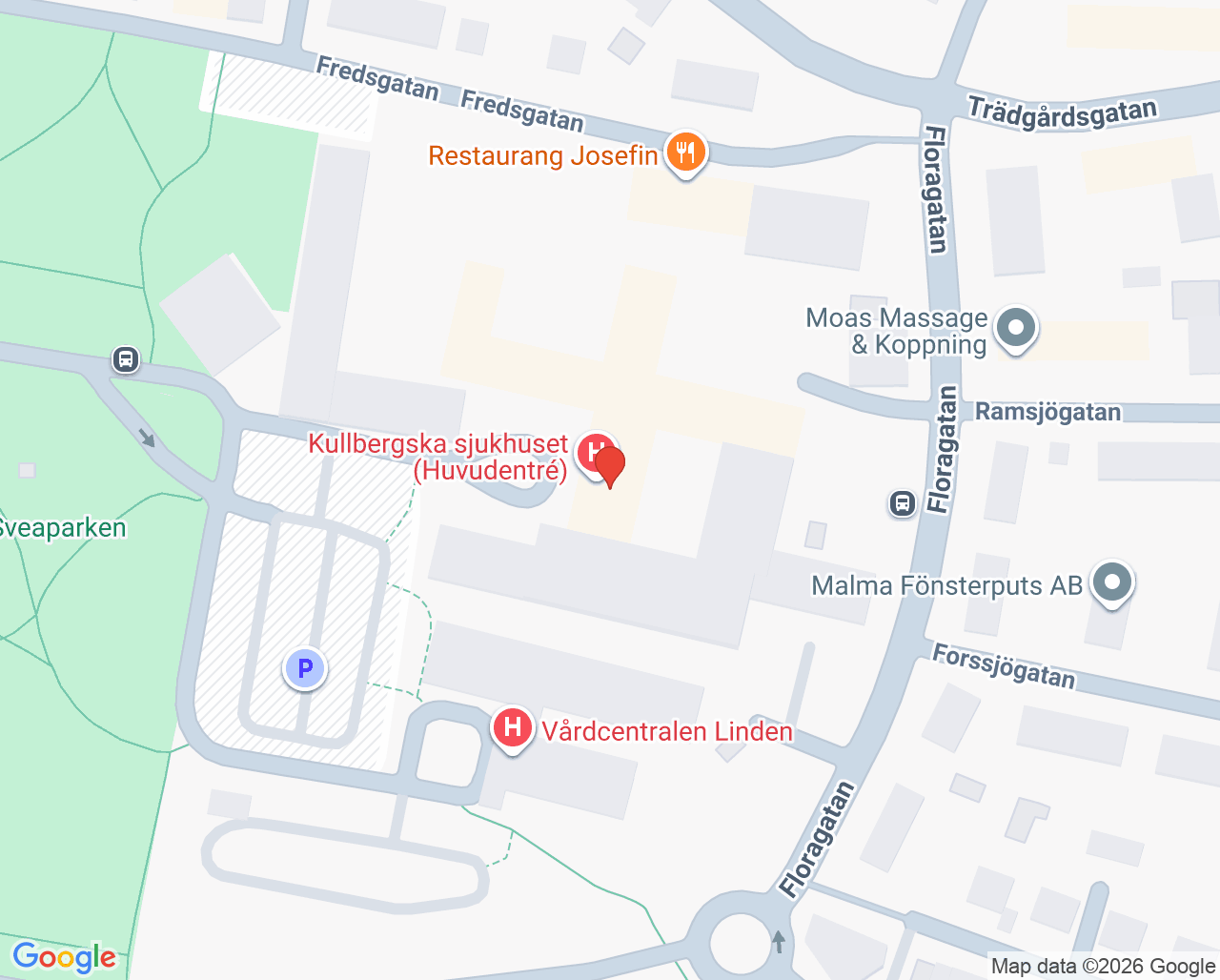Karta till Operationsavdelningen Kullbergska sjukhuset, Katrineholm
