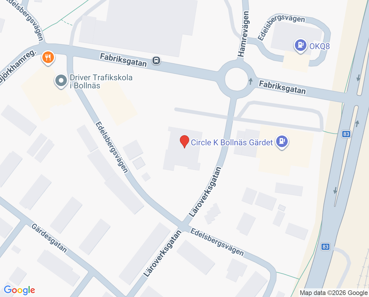 Karta till BB- och amningsmottagning Bollnäs