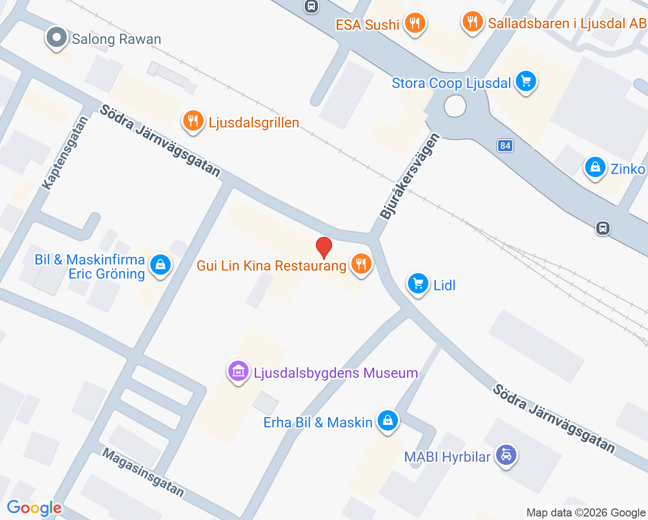 Karta till Folktandvården Ljusdal