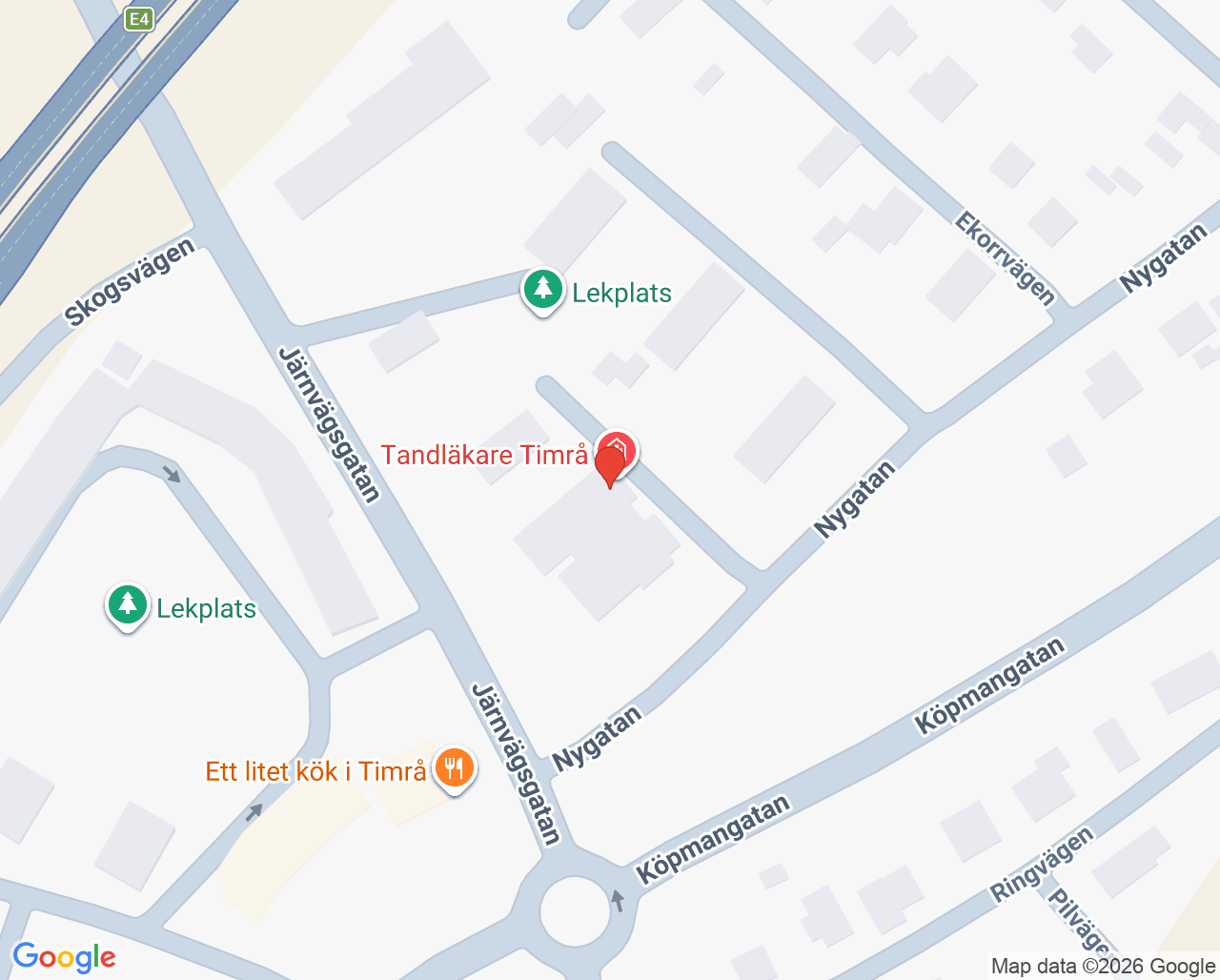 Karta till Folktandvården Timrå
