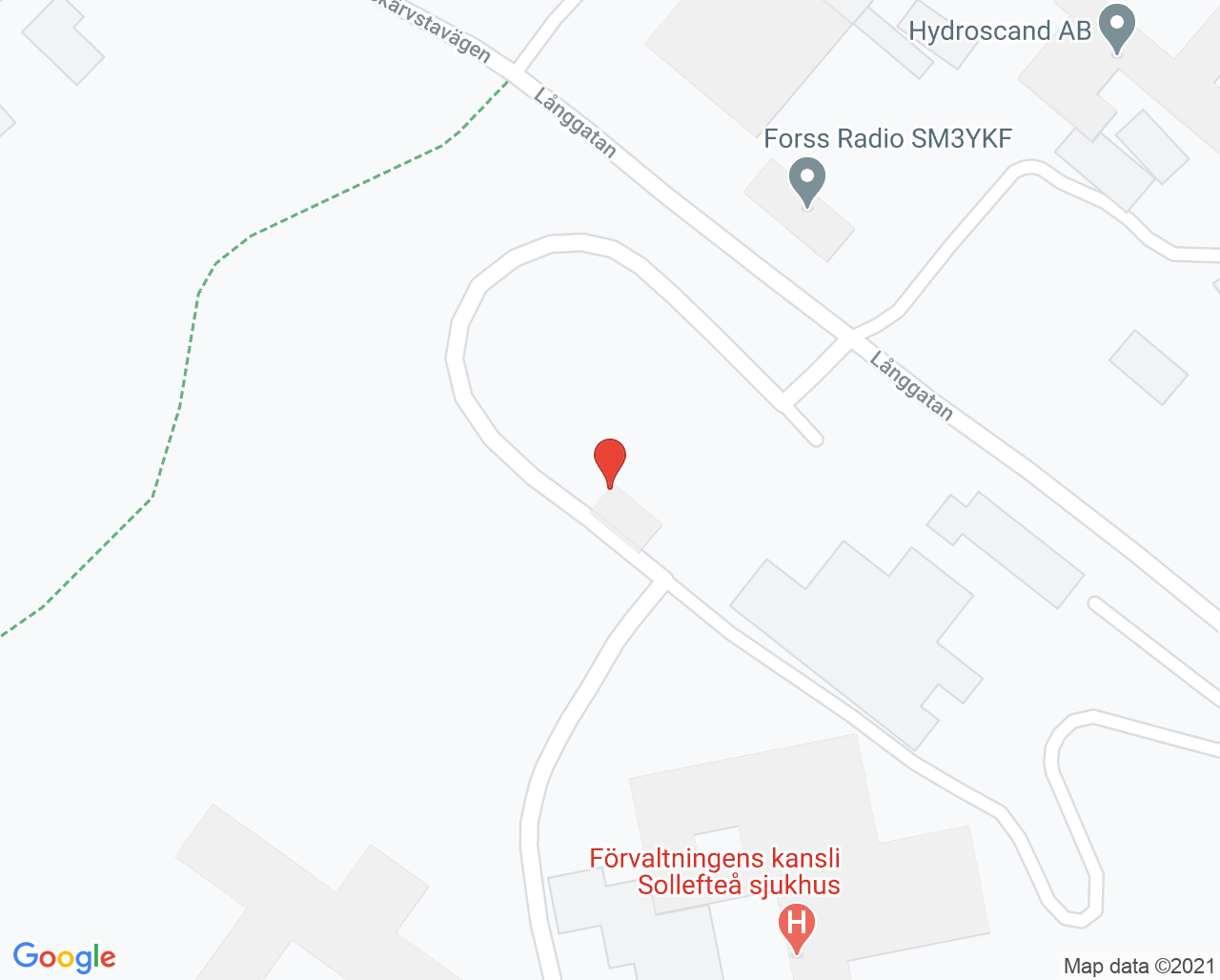 Karta till Mammografivagn Sollefteå