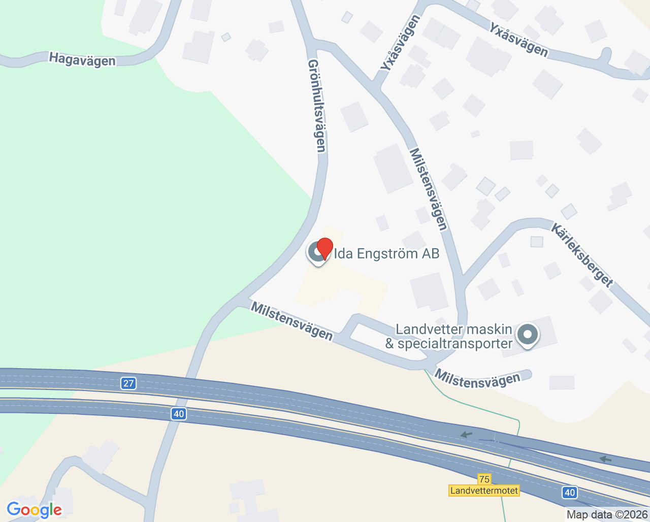 Karta till Meliva Landvetter vårdcentral