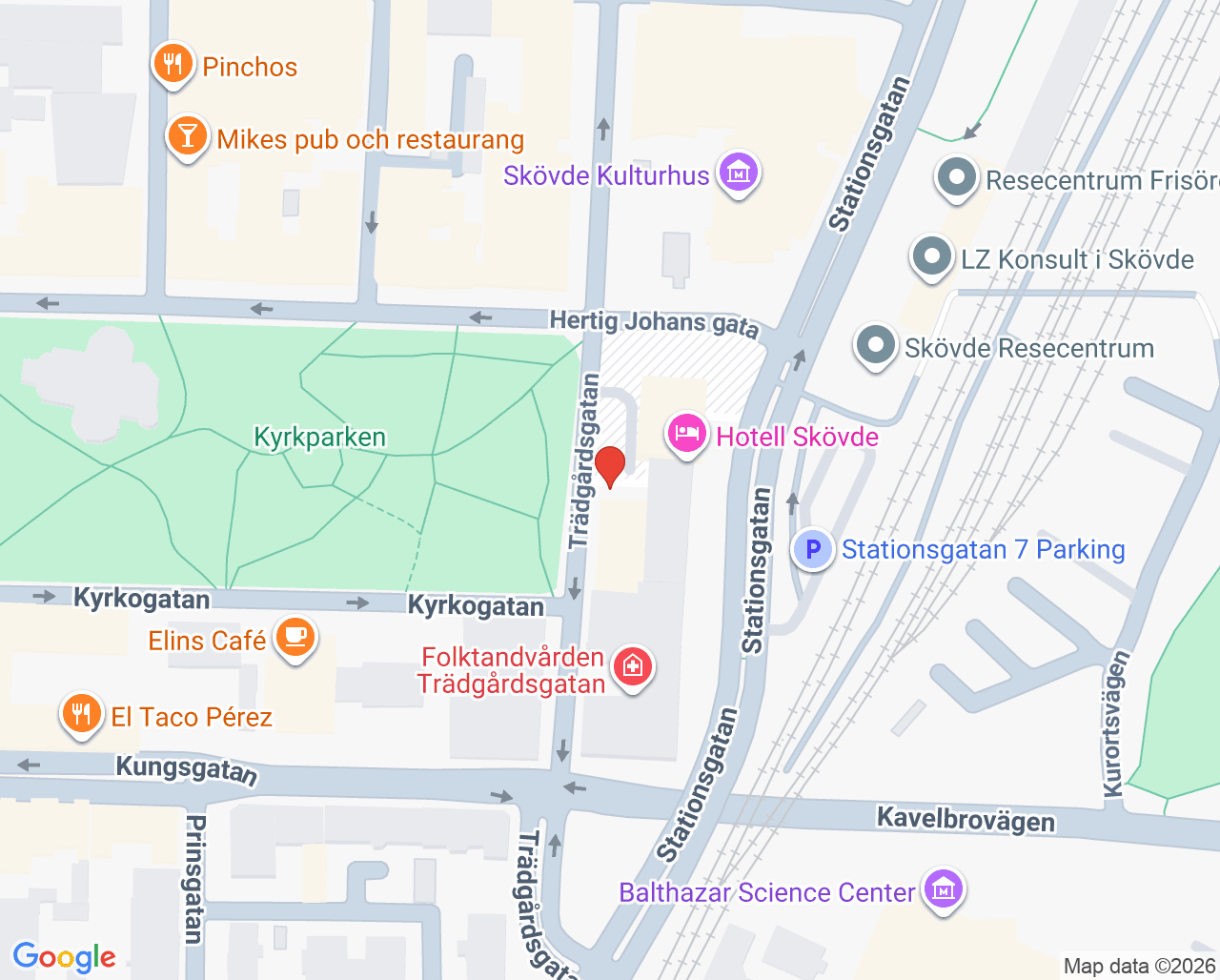 Karta till Syncentral Skövde, Skövde