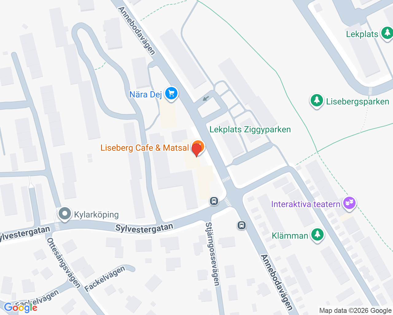 Karta till Dokors Fotvård, Älvsjö