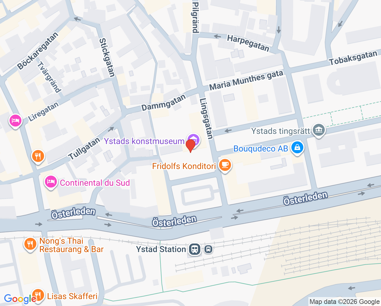 Karta till Vital Sankt Knuts torg - Ystad