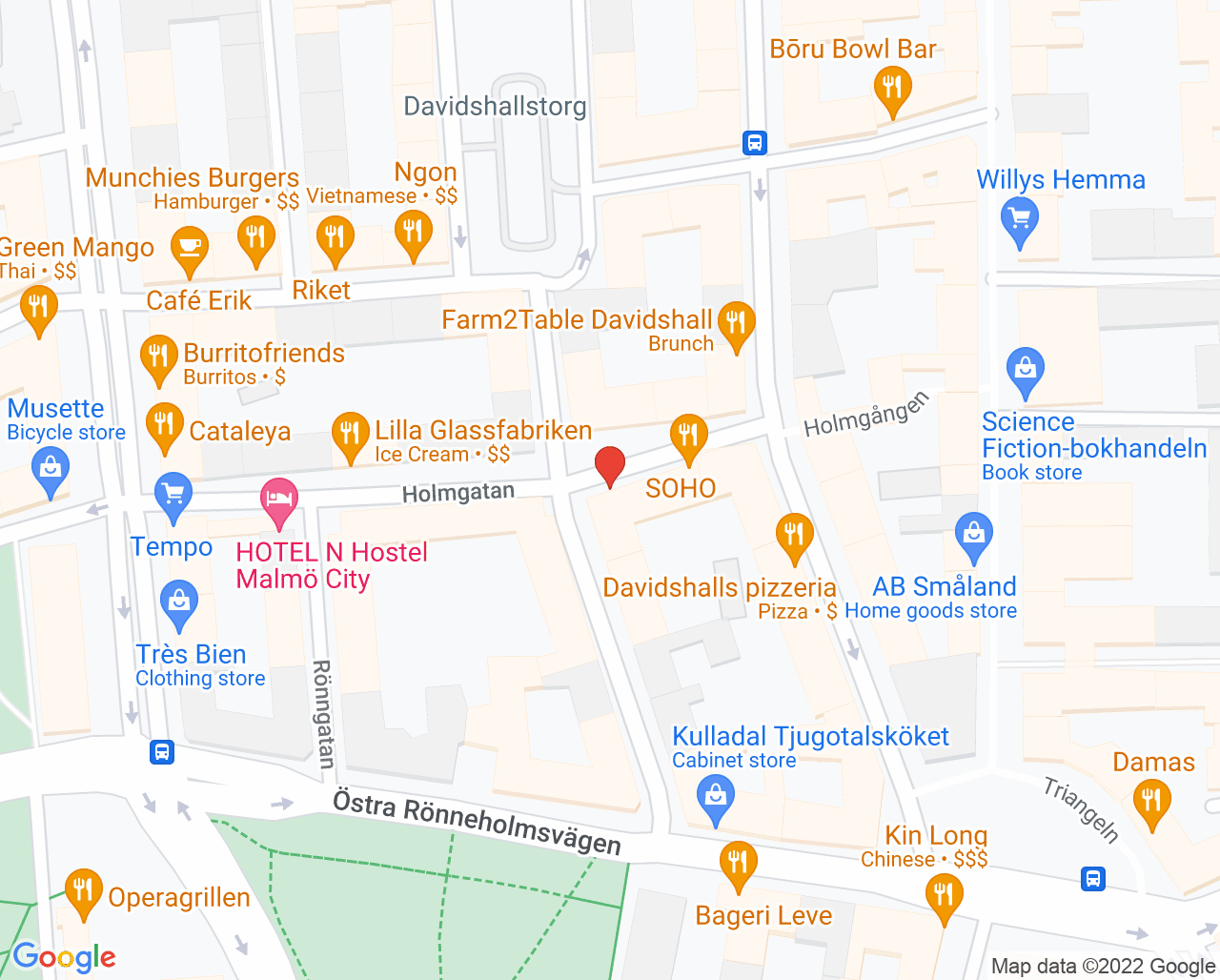 Karta till Stefan Karlsson leg Psykoterapeut, Malmö