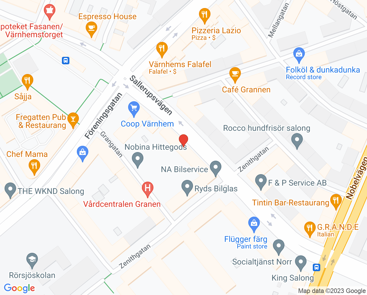 Karta till Backaliden Anna, Malmö