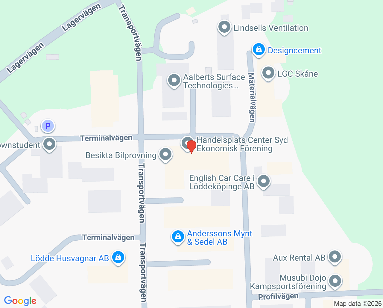 Karta till Härliga Fötter Löddeköpinge