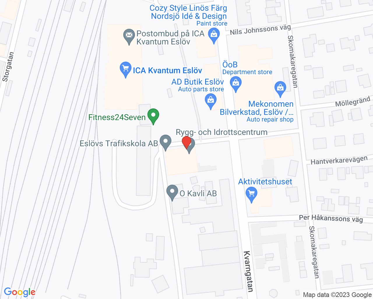 Karta till Ögonläkarna i Eslöv