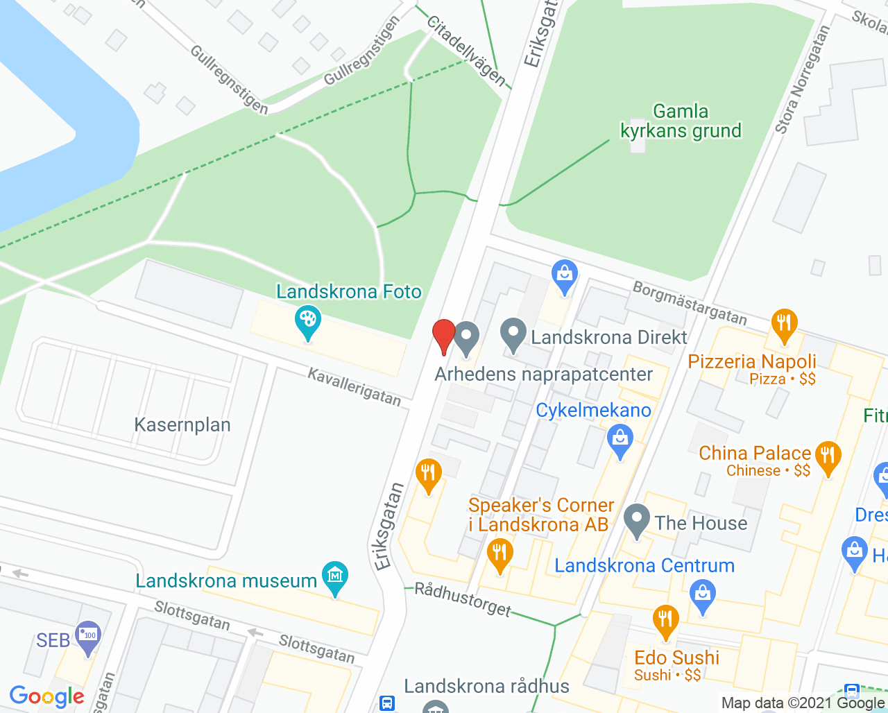 Karta till Tandläkare Olov Sterner, Landskrona