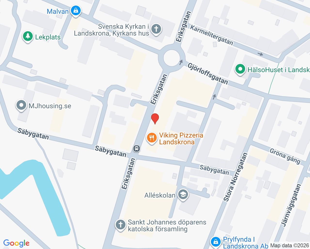 Karta till Sara Tandvård, Landskrona