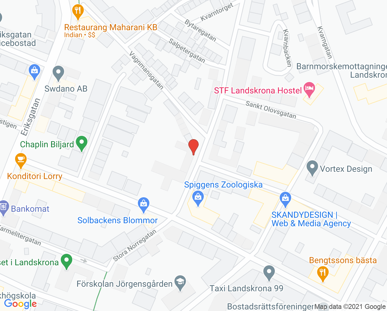 Karta till Oris Dental Landskrona, Landskrona