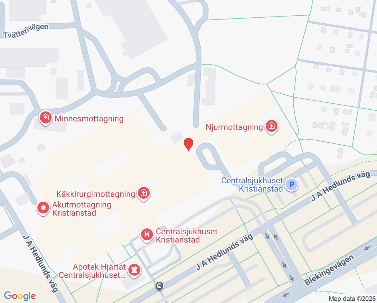 Karta till Vuxenpsykiatrimottagning psykos Kristianstad
