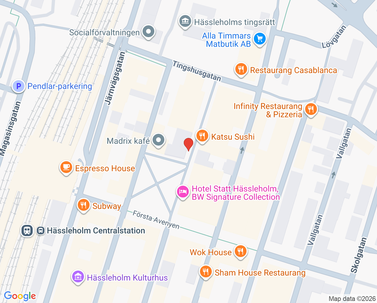 Karta till Maria Skåne nordost Hässleholm