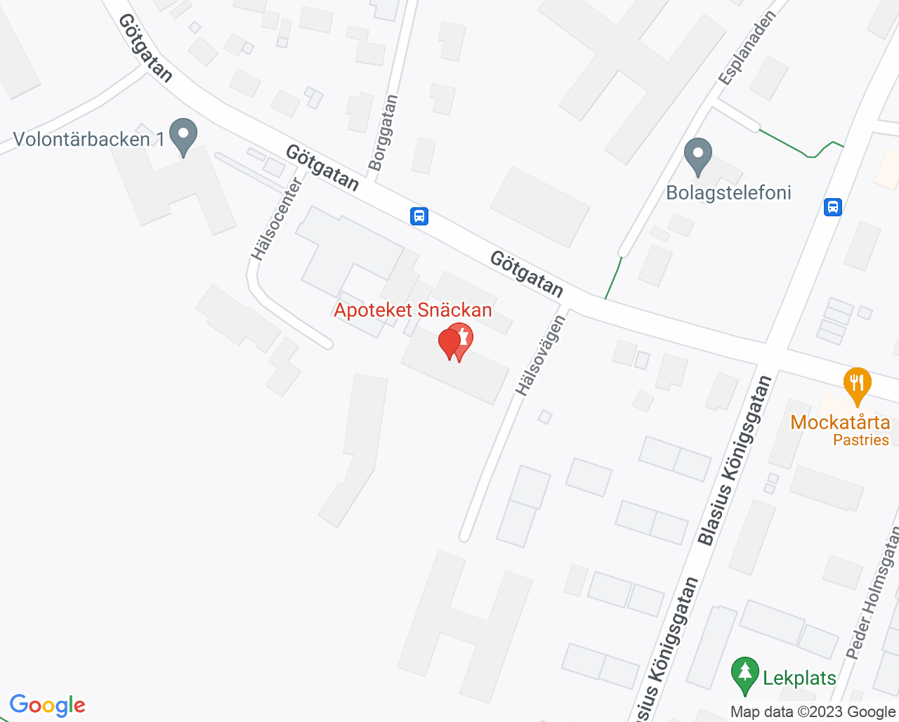 Karta till Folktandvården Bräkne-Hoby