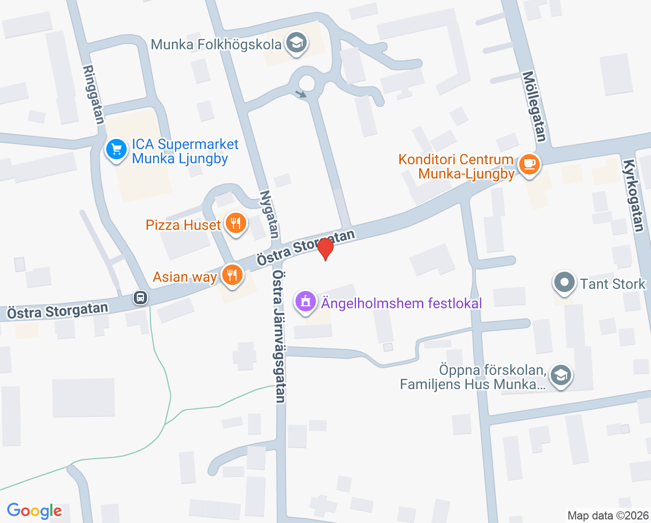 Karta till Munkatandläkarna Ulrica Jakobsson, Ängelholm