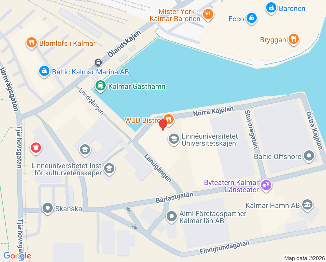 Karta till Ölandskajens Tandvård, Kalmar
