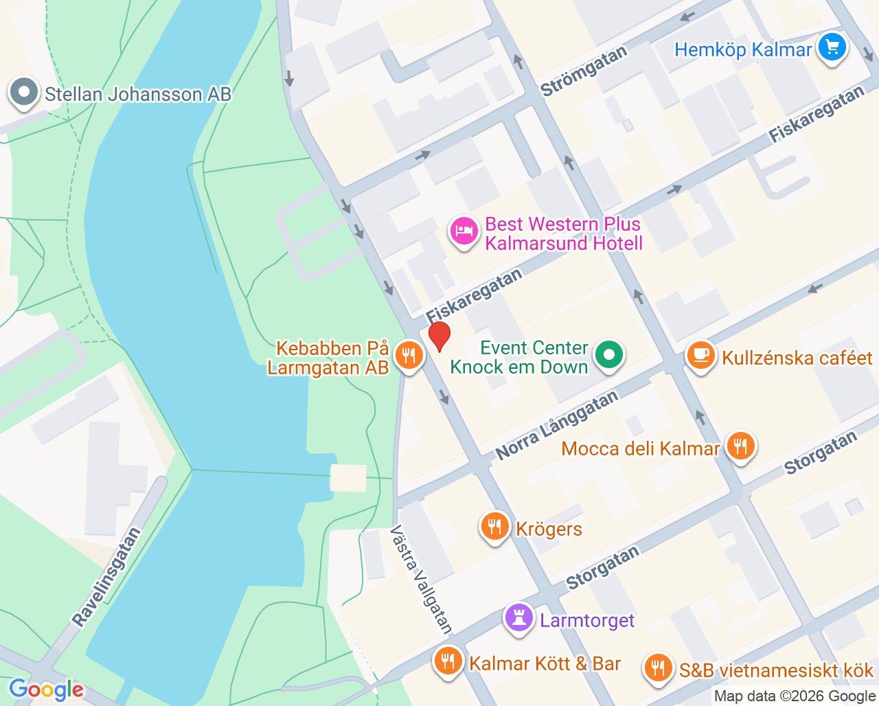 Karta till Tandläkare Sköldenklint Kalmar