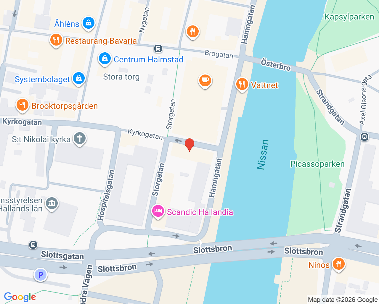 Karta till Öronhuset vid Nissan