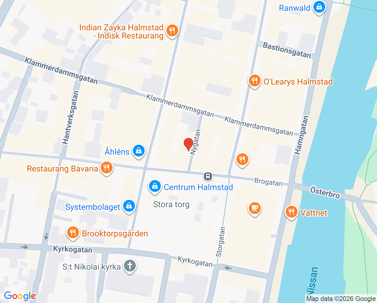 Karta till Praktikertjänst Laxen tandvård, Halmstad