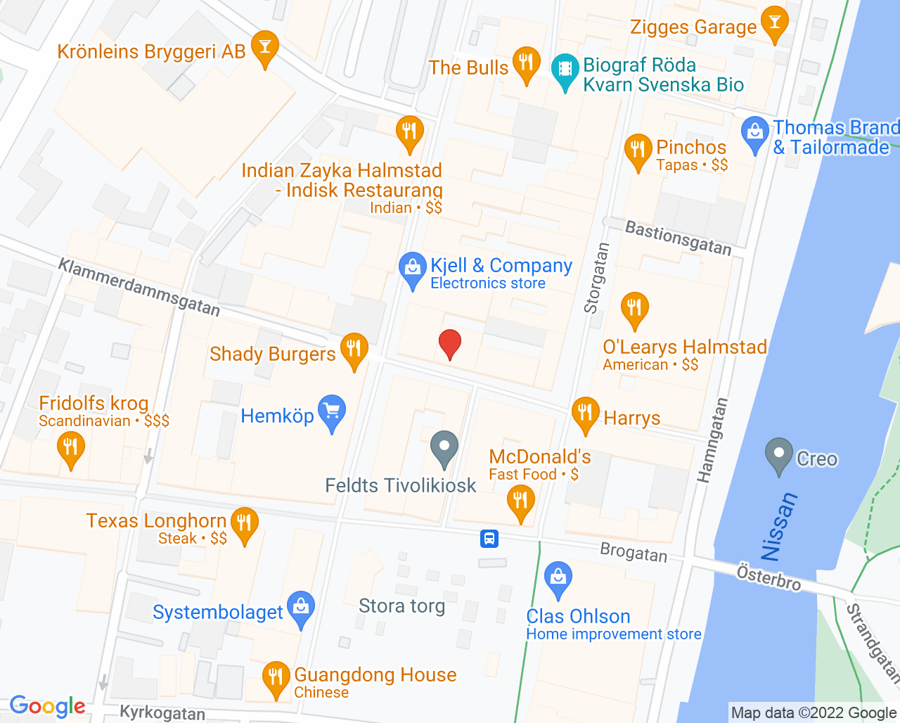 Karta till Tandläkare Tomas Norryd, Halmstad