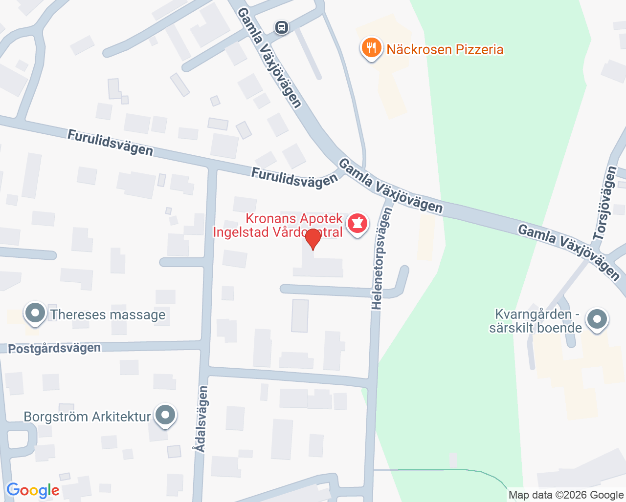 Karta till Folktandvården Ingelstad, Ingelstad