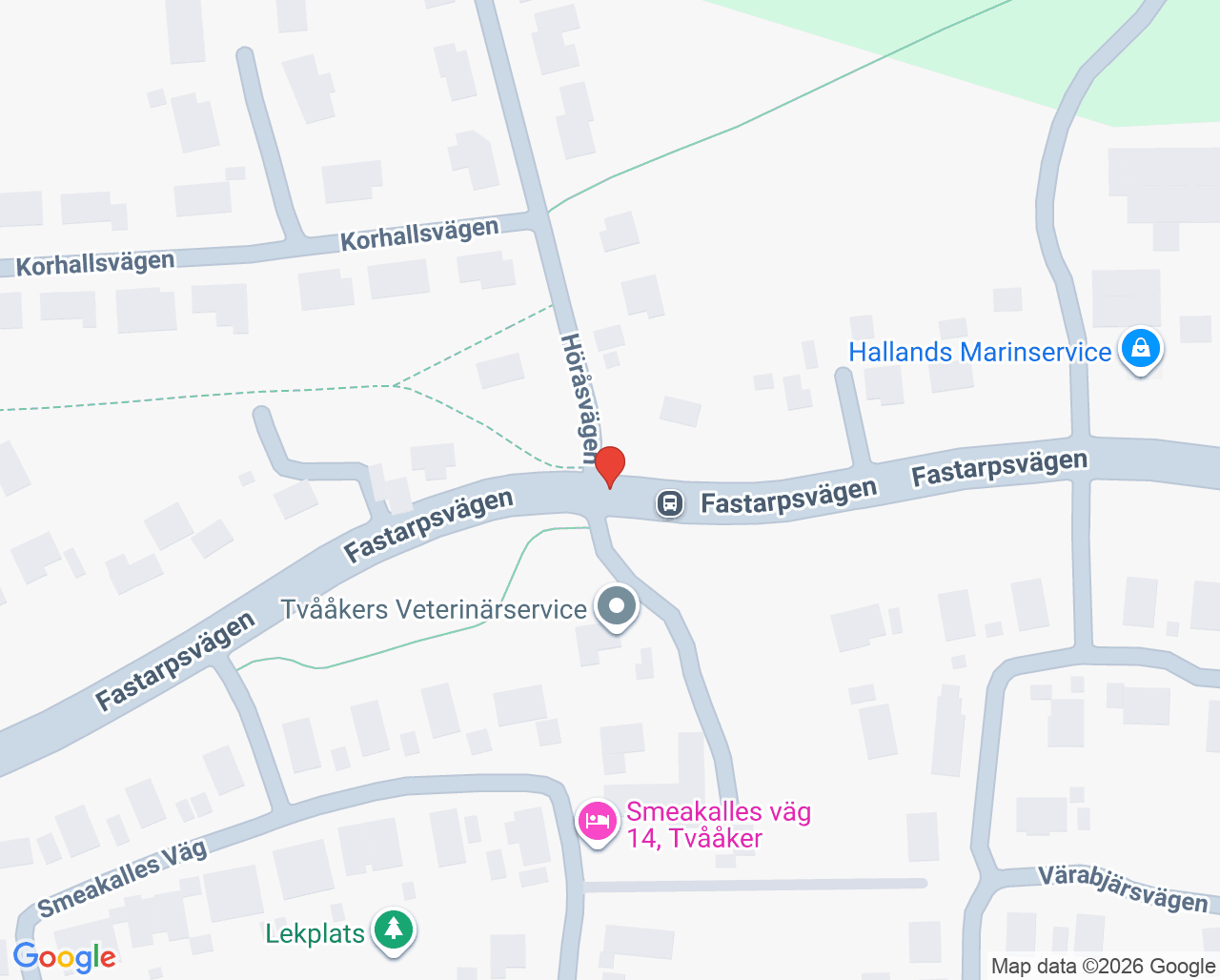 Karta till Fogdevägen 1 F, Tvååker