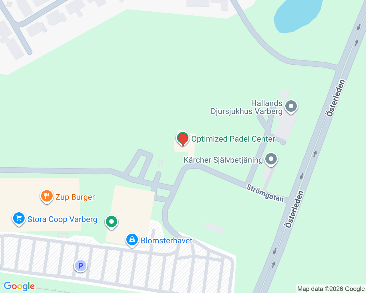 Karta till FysioSport, Varberg