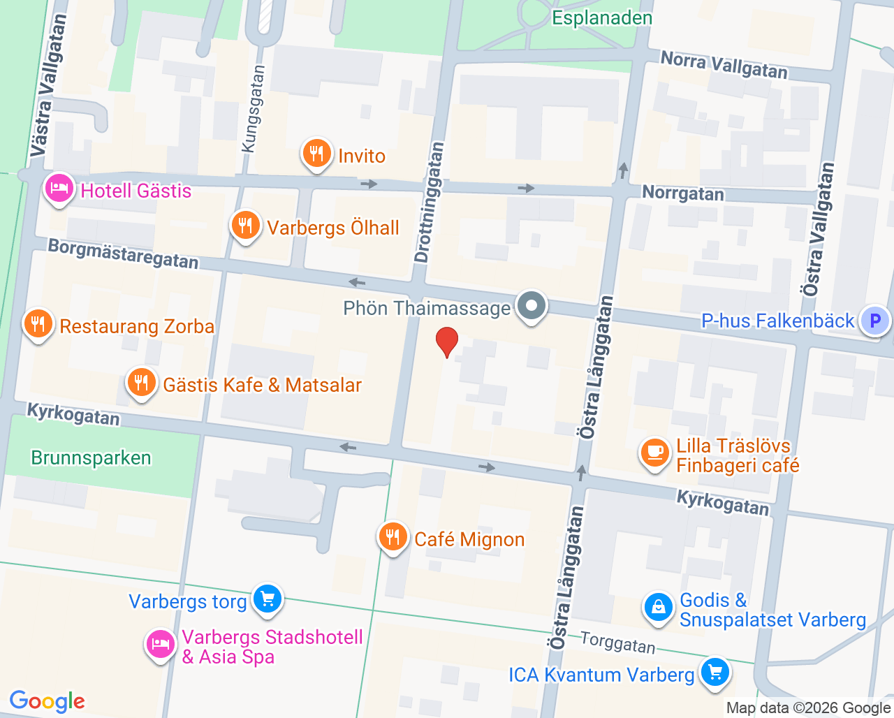 Karta till Tandläkare i Varberg, Varberg
