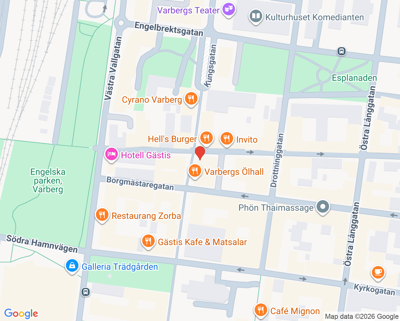 Karta till Edward Larsson Tandläkarpraktik AB, Centrala Varberg
