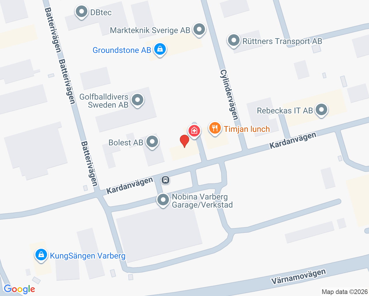 Karta till Hjärtcentrum Halland
