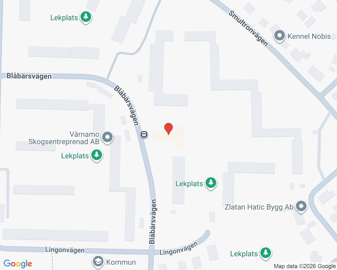 Karta till Värnamo Fysio