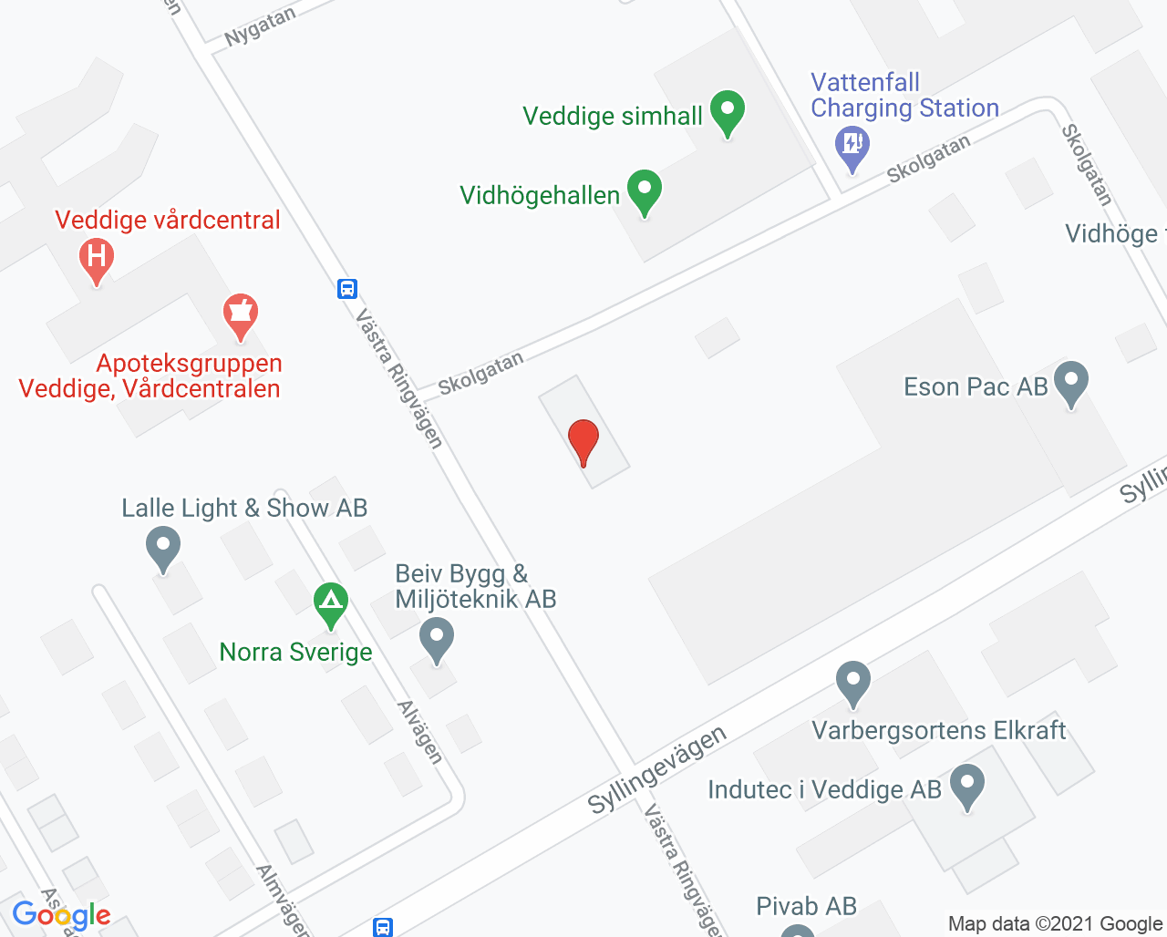 Karta till Folktandvården Veddige