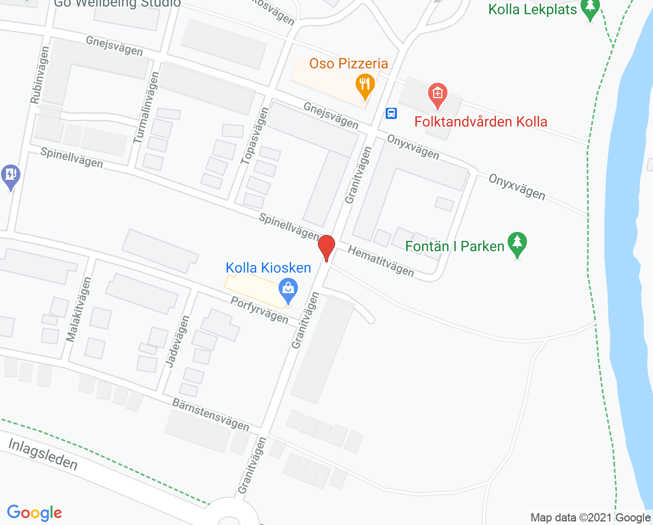 Karta till Provtagningen Kolla, Kungsbacka