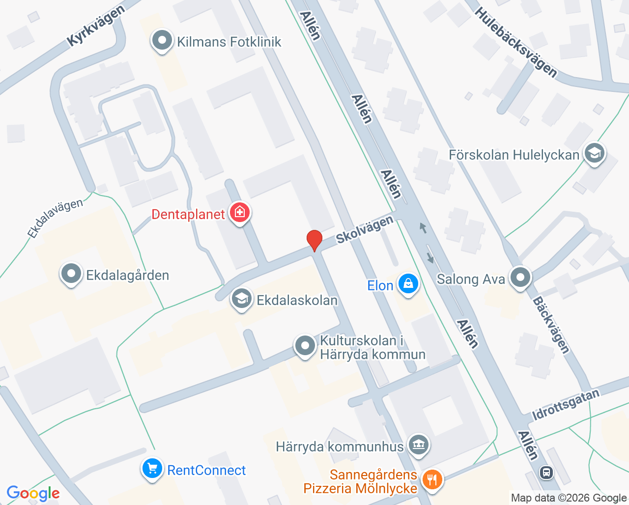 Karta till Tandläkare Yasser El Ali, Härryda