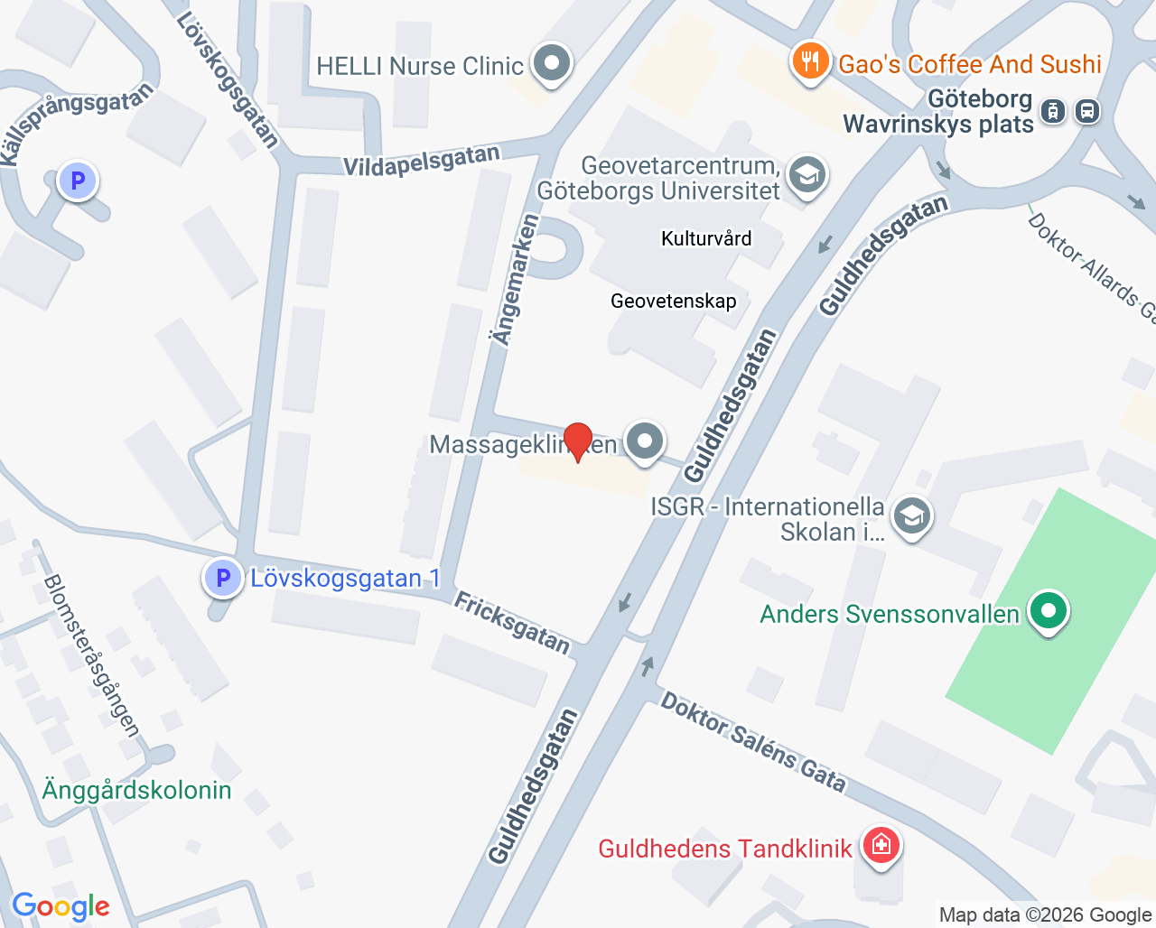Karta till Carlakliniken - I rörelse Tove Jendman