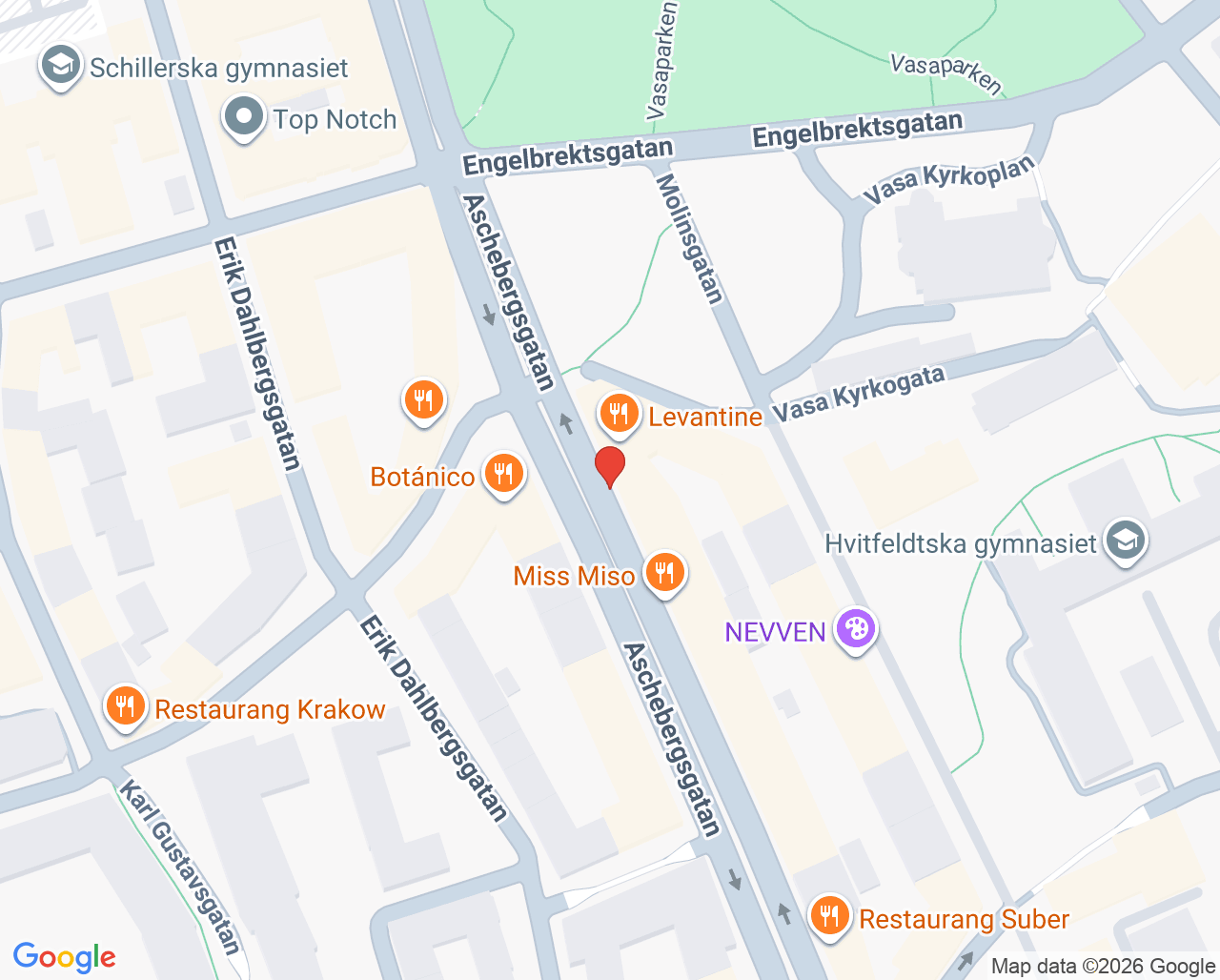 Karta till Löwen-Åberg Sjukgymnastik, Göteborg