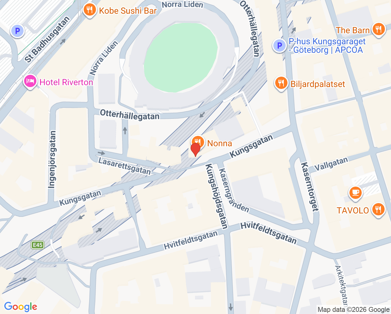 Karta till Utvecklingscentrum för barns psykiska hälsa, Göteborg