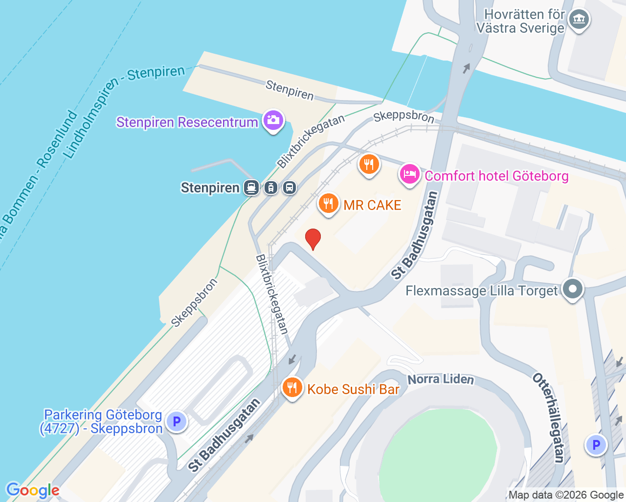 Karta till Citysjukhuset Plus7 Lars Pedersen, Göteborg