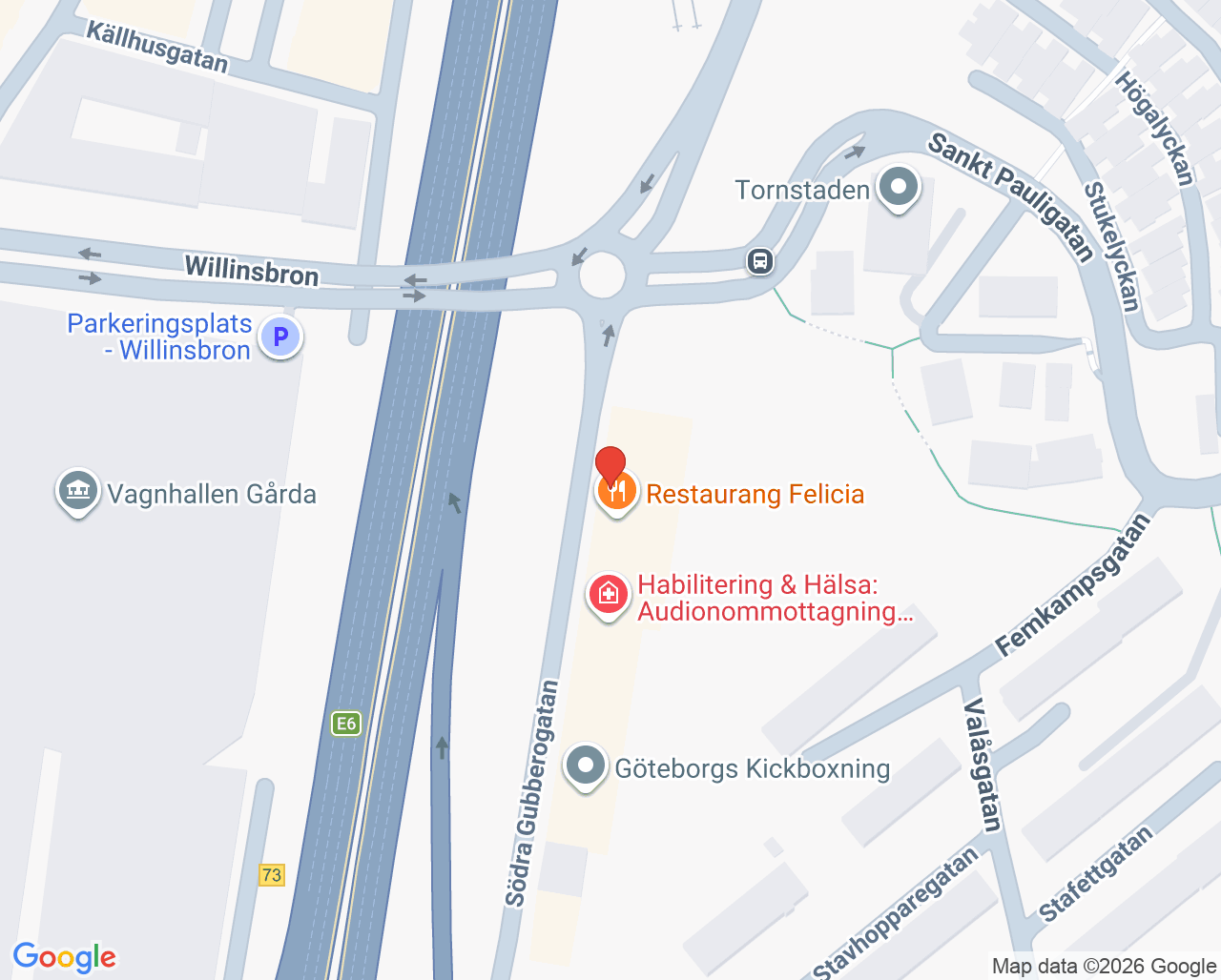 Karta till Oral Care Göteborg